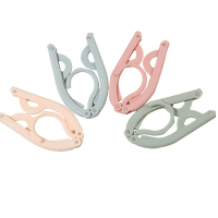 户外魔术折叠衣架旅行常备用品防风便携晒衣架晾衣架出国旅游单个 4个装