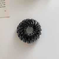 天鹅绒面鸟巢发圈小号懒人盘发器丸子头神器头饰抓夹扎高马尾女夏 黑色