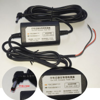 行车记录仪降压线专用电源线模块24V12V转5V汽车用停车监控取电器 [B款圆头5V-DC3.5mm]