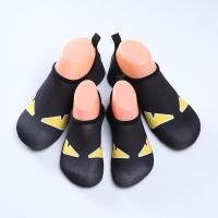 男女潜水鞋超轻浮潜鞋游泳溯溪鞋户外沙滩鞋跑步机专用鞋儿童防滑 黑色 恶魔 22/23码内长12.5厘米