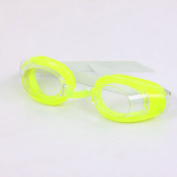 [送鼻夹耳塞]游泳镜带厂家直销成人儿童通用防水平光男女潜水眼镜 果绿(配耳塞鼻夹)