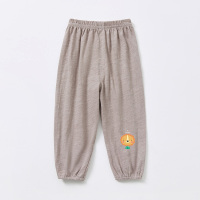 婴儿防蚊裤男童夏季薄款冰丝宝宝开裆小童夏装女童灯笼裤儿童裤子 20801(灰色小狮子)防蚊裤 73cm