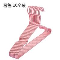 优思居 加粗成人防滑衣架 学生宿舍无痕衣服收纳晾晒架衣服撑子 粉色10个装 10个