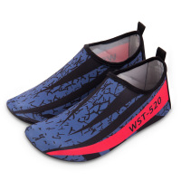 沙滩鞋浮潜鞋防滑瑜伽软鞋成人潜水鞋跑步机男女赤足海边沙滩袜 运动风 底36-37(适35-36码)