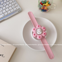 植物精油发光驱蚊手环 夏日神器大人儿童情侣户外随身防蚊手带女 粉色花花兔可发光驱蚊手环