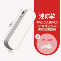 小台灯护眼书桌大学生学习专用led充电床头usb宿舍吸附式酷毙灯管 短款+单色光【1200毫安】赠电源线 其他