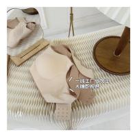 Calnikean薄款乳胶舒适无痕撞色无钢圈聚拢排扣女士内衣文胸 奶茶肤 M码(100斤以内)32abc34ab