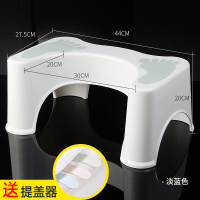马桶凳垫脚凳蹲便坐便拉屎凳子蹲坑神器上厕所儿童脚踏脚踩凳家用 二代升级脚丫-淡篮色