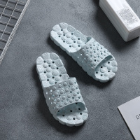 凉拖鞋男士夏季厚底情侣室内浴室洗澡防滑软底塑料家居家用女夏 淡蓝336 38