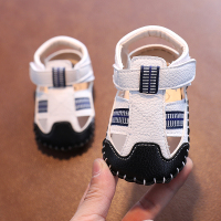 宝宝凉鞋男新款6-9-12个月7幼儿8软底防滑学步鞋女婴儿鞋夏季不掉 白色001 [店长推荐] 12码(内长11CM