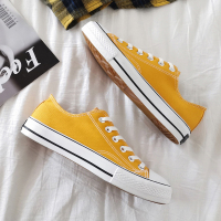 帆布鞋男2021夏季新款男士低帮布鞋韩版潮流男鞋百搭透气休闲鞋子 m21黄色 43