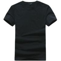 夏季半截潮流紧身半袖男装小码S修身圆领衣服短袖t恤弹力青年社会 圆领黑短袖 S