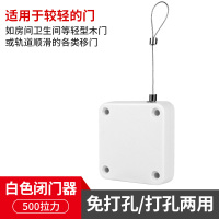 自动免打孔家用闭门器液压木门关门器缓冲铁拉绳闭合推拉移门神器 白色500拉力