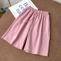 唯品会特卖清仓品牌折扣京东蘑菇街夏季薄款休闲沙滩五分裤女 藕色 S