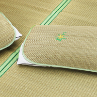 凉席草席枕席夏天蔺草枕片枕巾一对海绵草兰草成人枕头垫子枕皮 60*45CM圆角带绑带枕席1条