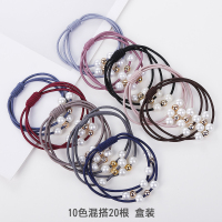 发圈扎头发橡皮筋女简约发饰品韩国发绳成人马尾头绳皮套可爱新款 1# 10色混搭20根