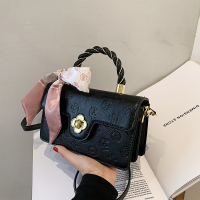 今年流行小包包女夏小众2021新款潮质感小众手提小方包时尚斜挎包 黑色