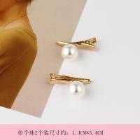 珍珠发夹鸭嘴夹韩国刘海夹少女边夹发卡简约一字夹成人头饰小夹子 单个珍珠鸭嘴夹[2个装]