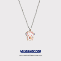 项链女百搭简约钛钢宇航员兔毛衣链ins吊坠挂坠个性潮男情侣配饰 宇航员兔