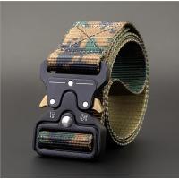 大学生军训腰带帆布青少年皮带男加长160cm胖子肥佬插扣大码裤带5 丛林迷彩色 135cm