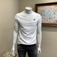 2020夏季修身短袖T恤半袖男潮牌衣服潮流精神小伙韩版男装ins上衣 白色 S(收藏加购送袜子)