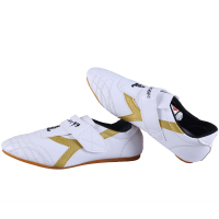 跆拳道鞋儿童男武术鞋男童训练鞋女练武鞋秋季初学者成人跆拳道鞋 金边道鞋 26