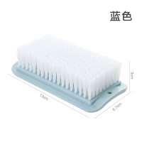 塑料小刷子软毛洗衣刷家用多功能洗鞋清洁刷衣服刷板刷鞋刷子衣刷 蓝色 【1个装】