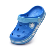 夏季儿童拖鞋洞洞鞋女果冻鞋沙滩鞋中大童男童防滑室外小孩凉拖鞋 酷8538-海兰 26/27内长16.5cm建议3-4岁