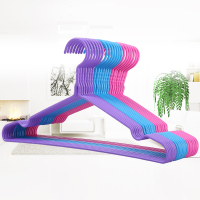 成人家用衣架衣架子挂衣架衣服架挂钩晾衣架防滑衣架学生宿舍用 无勾凹槽40厘米[40支]送毛巾 1个