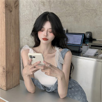 背带裙女夏季小个子连衣裙减龄盐系修身牛仔裙子显瘦气质包臀短裙 白色吊带 均码
