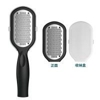 磨脚神器皮工具修脚刷脚板死皮挫后跟去脚底老茧搓脚纳米玻璃 黑色/嫩足(单面磨)(不锈钢款)