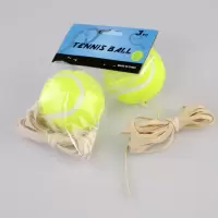 2个网球训练器带线 初学者练习器带绳单人网球带线回弹套装 2个白色皮筋绳球