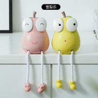 吊脚娃娃摆件客厅房间创意可爱家居电视柜架卡通装饰品工艺小摆设 黄粉雪梨乐 一套