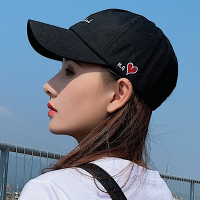 帽子男士韩版百搭潮休闲ins棒球帽女春秋鸭舌帽冬夏季学生遮阳帽 黑色 M（56-58cm）