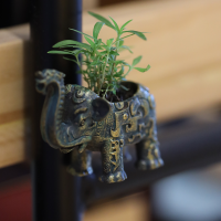 湖南省博物馆3D创意立体青铜盆栽磁铁冰箱贴家居留言贴纪念品送礼 象尊小盆栽冰箱贴