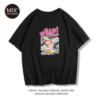 明星同款黑色可爱风短袖少女感t恤女2021夏季新款小众设计感上衣 TX_黑色_292·小女警 S