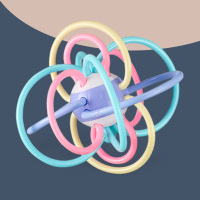 婴儿玩具益智早教0-6个月以上宝宝新生3抓握训练曼哈顿手抓球摇铃 曼哈顿手抓球[抓握训练 可啃咬 可水煮]