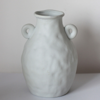 手工素胚陶罐花瓶家居民宿装饰品韩风冷淡极简约干花瓶子摆件花器 双耳款