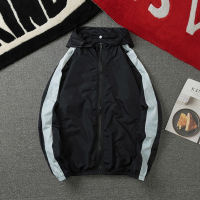 防晒服男女超薄透气情侣学生皮肤衣防紫外线夏季户外钓鱼骑行外套 黑色 S