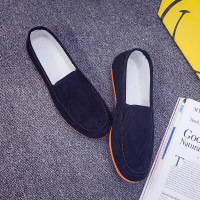 老北京布鞋女2021春季新款平跟休闲鞋女百搭帆布软底一脚蹬女鞋子 E103黑色 35