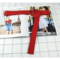 韩国双环扣帆布腰带女装饰时尚简约百搭学生牛仔裤绿色皮带男女潮 红色 130cm