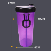 宠物狗狗外出水杯杯子水壶喝水便携户外遛狗饮水器随行瓶喂狗用品 紫色水粮杯-350ML L-大型