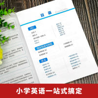 小学英语基础知识手册 小学英语知识大全思维导图版 小学英语大全语法短语句型国际音标 英语绘本一二三四五六年级小学英语教材