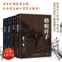 正版老舍作品集4册经典完整版四世同堂上下+骆驼祥子+茶馆全套老舍文集全集 民国时代的家族兴衰现当代小说散文书籍排行榜