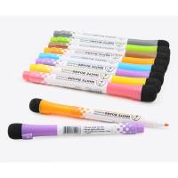单头白板黑板笔水性马克笔彩色白板笔可擦拭带棉擦磁铁可吸附 3支颜色随机(可选颜色请备注)