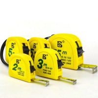 英寸厘米双行钢卷尺公制榕申2m5米3米拉伸尺测量工具拉尺高精度 黄色 2米