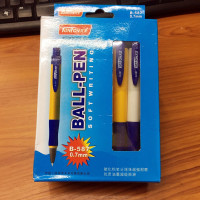 天丰按动0.7mm圆珠笔蓝色伸缩式原子笔小学生办公用品 587蓝色12支