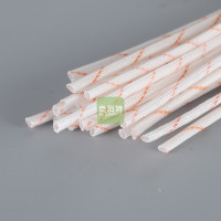 套管电线保护纤维黄蜡管绝缘耐高温加厚阻燃电工柔软管套线管 Φ8mm 20根(1500V 0.9米/根)