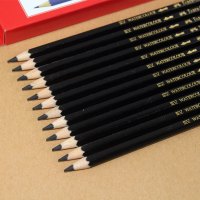德国辉柏嘉水溶性彩铅499 油性铅笔399标图黑色手绘铅笔 399黑色(油性)6支 送延长器