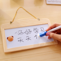 日韩创意文具原木可挂式双面小黑板白板留言板家用教学留言儿童小学生小黑板画板冰箱广告牌磁性黑板批发